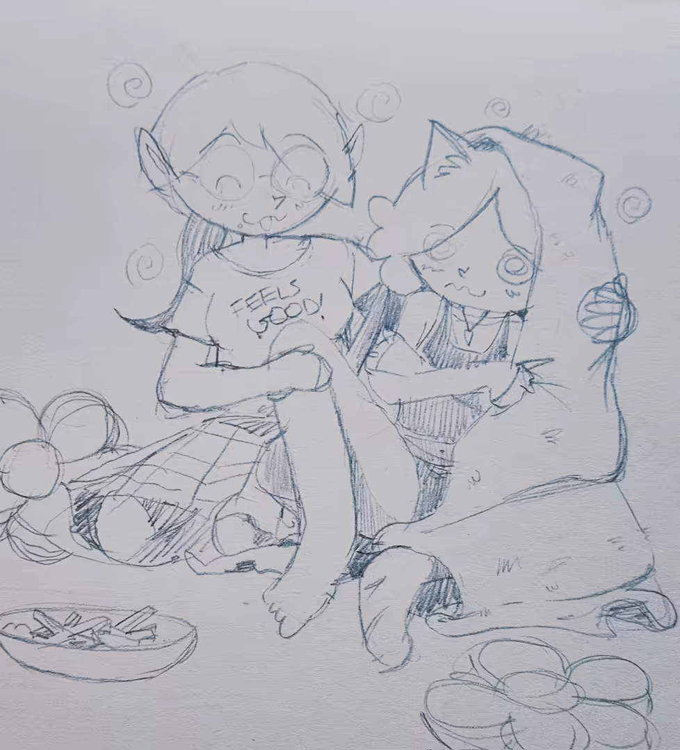 Catgirl had an upset tummy while tripping 😿