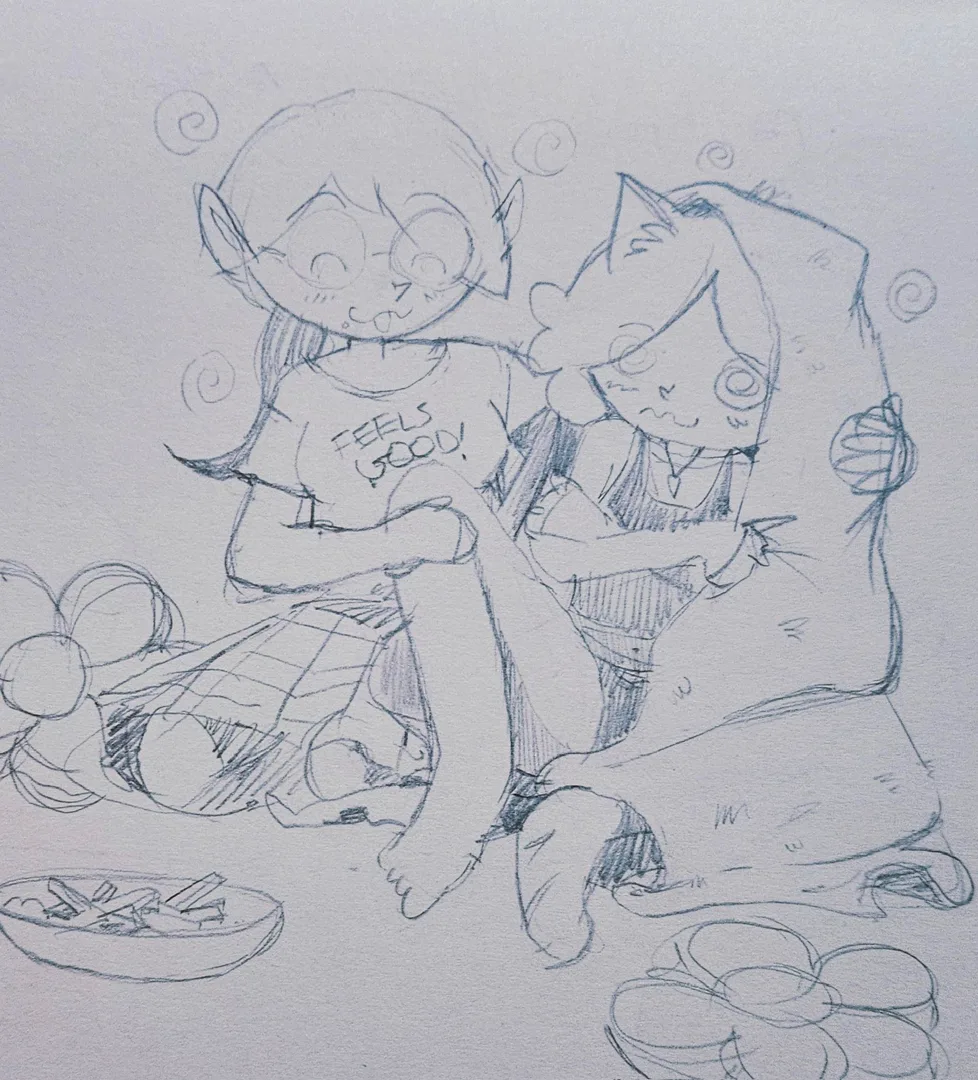 Catgirl had an upset tummy while tripping 😿